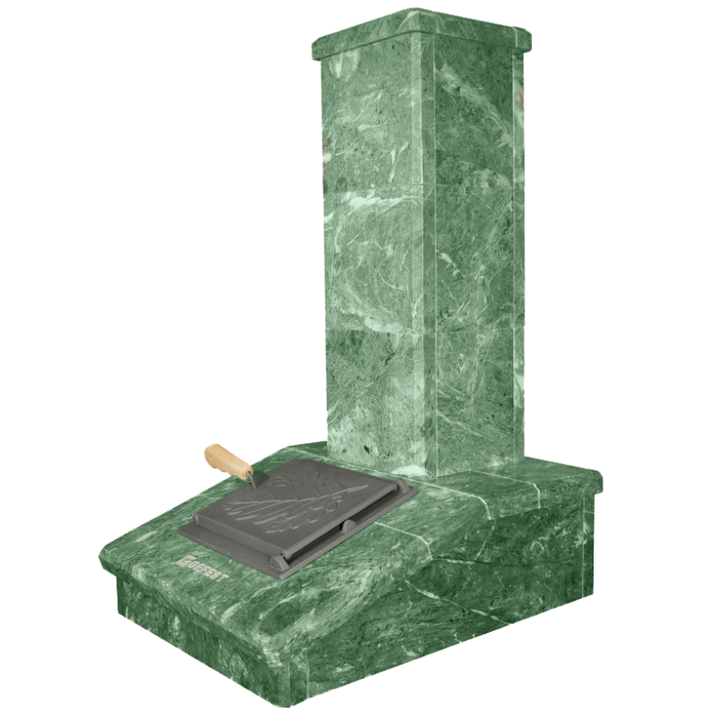 Finition cheminée en pierre, serpentine, 790 mm