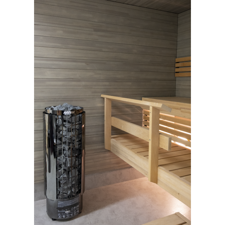Poêle électrique pour sauna - HARVIA Cilindro Acier Noir PC110E 10,8 kW