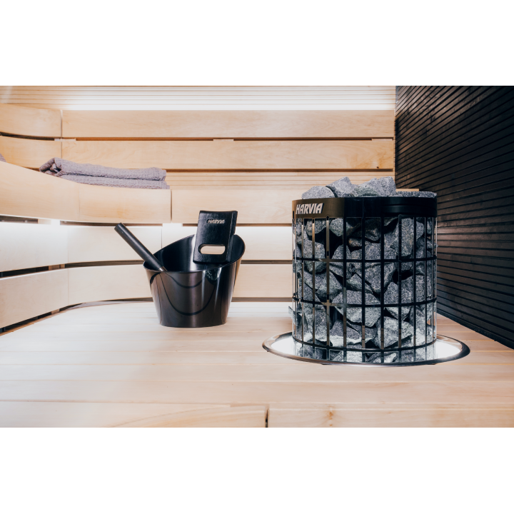 Poêle électrique pour sauna - HARVIA Cilindro Acier Noir PC110E 10,8 kW