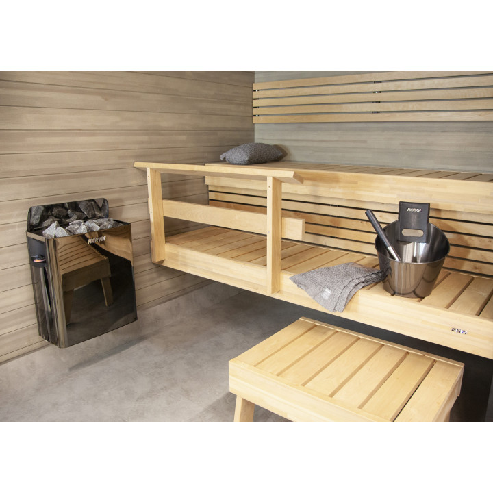 Poêle électrique pour sauna - HARVIA The Wall Black Steel SW60 6 kW