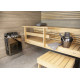 Poêle électrique pour sauna - HARVIA The Wall Black Steel SW60 6 kW