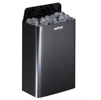 Poêle électrique pour sauna - HARVIA The Wall Black Steel SW90E 9 kW