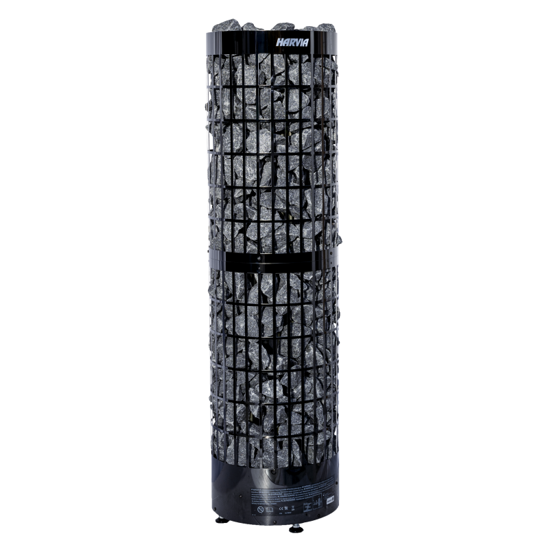 Poêle électrique pour sauna - HARVIA Cilindro Pro Black Steel PC100E/135E 10-13,2 kW