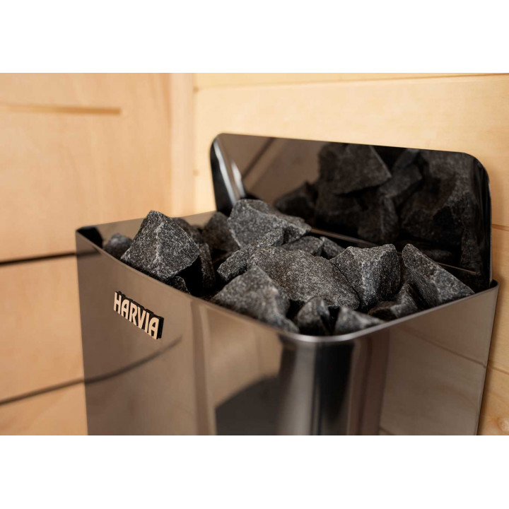 Poêle électrique pour sauna - HARVIA The Wall Black Steel SW60 6 kW