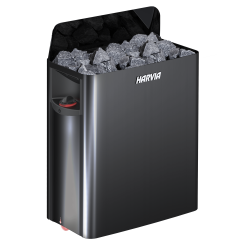 Poêle de sauna électrique HARVIA The Wall Black Steel SW45 4,5 kW  Poêle de sauna électrique HARVIA The Wall Black Steel SW45 4,5 kW