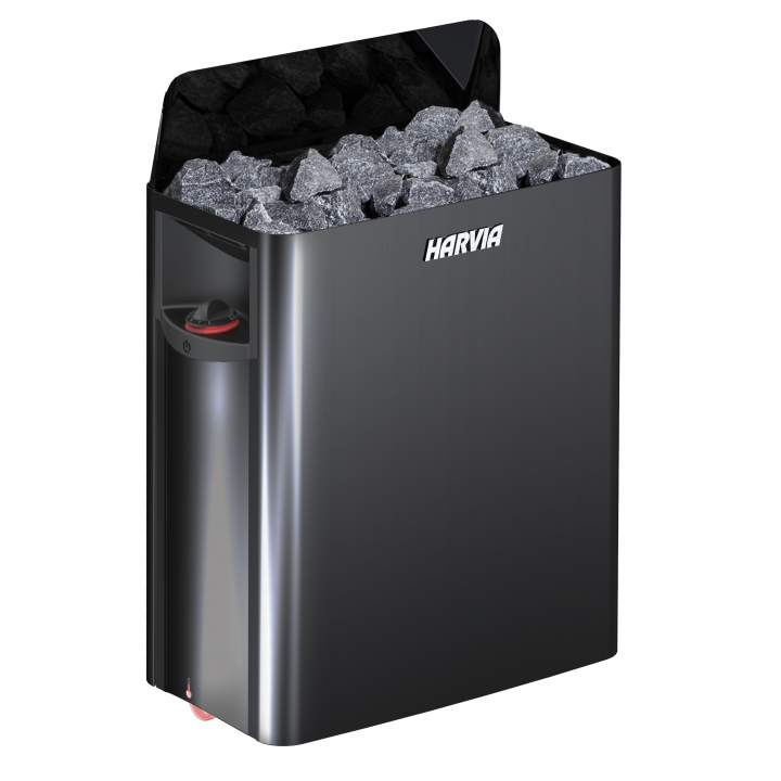 Poêle électrique pour sauna - HARVIA The Wall Black Steel SW60 6 kW