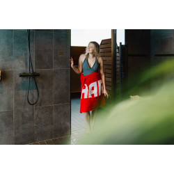 Serviette de sauna HARVIA, 70 x 140 cm, rouge