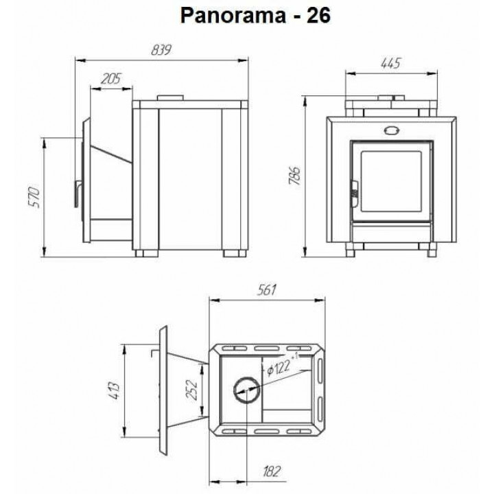 Poêle à bois pour sauna - NOVA PANORAMA 26