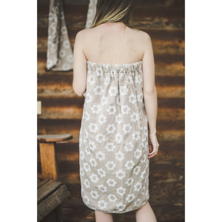 Tablier de sauna pour femme - FLEURS