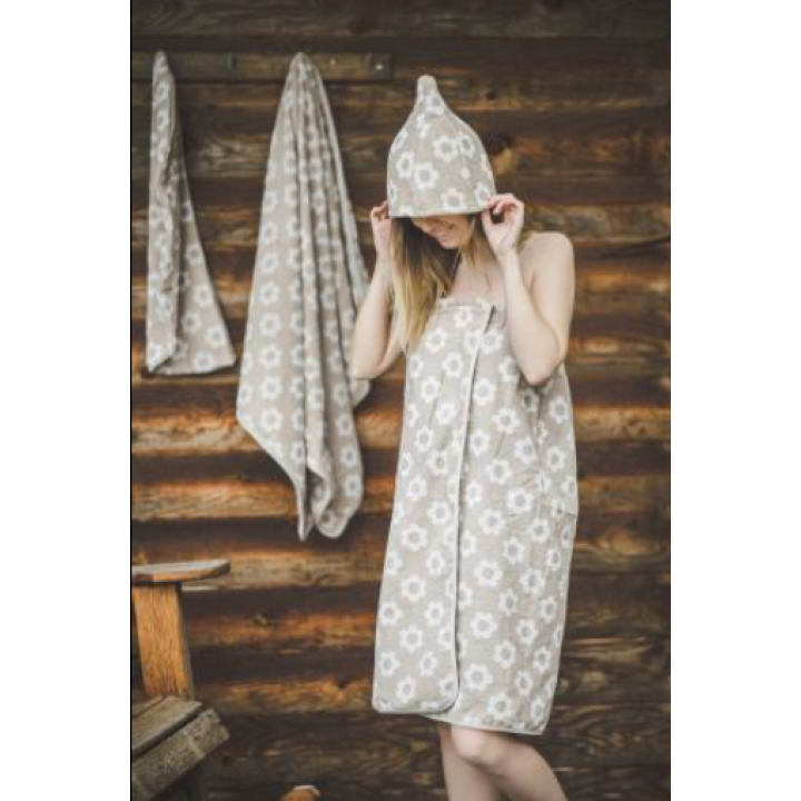Tablier de sauna pour femme - FLEURS
