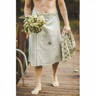 Tablier de sauna pour homme, en lin