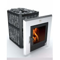 Poêle pour sauna à bois - NOVA PANORAMA 18 avec réseau - 0