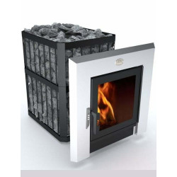 Poêle à bois pour sauna - NOVA PANORAMA 26 avec réseau 