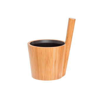 Seau de sauna en bambou RENTO avec insert en plastique