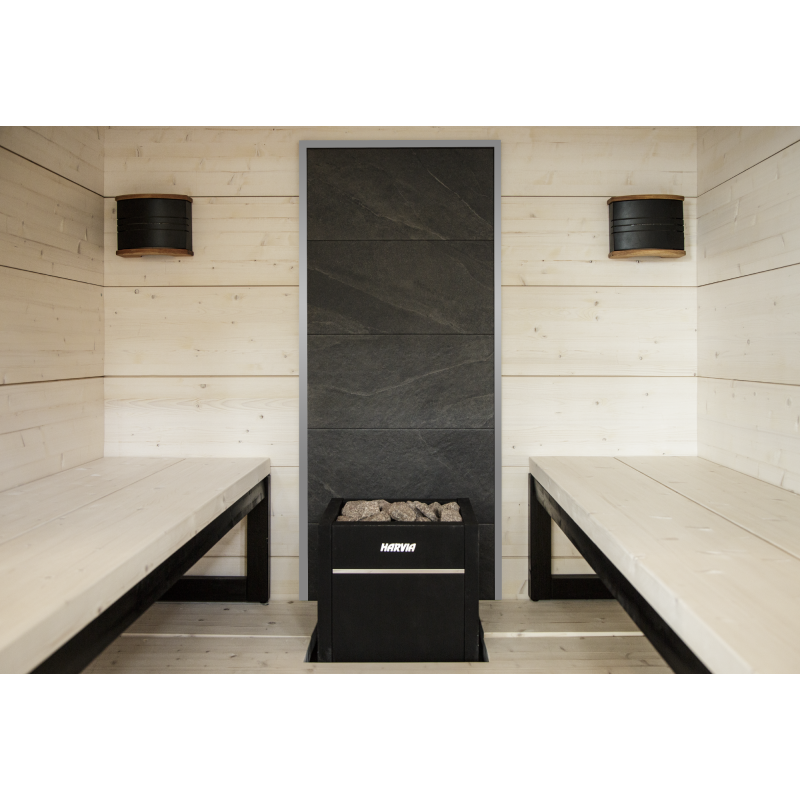 Mur en pierre HARVIA, cadre gris