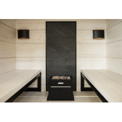 Mur en pierre HARVIA, cadre noir 