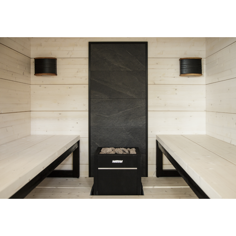 Mur en pierre HARVIA, cadre noir