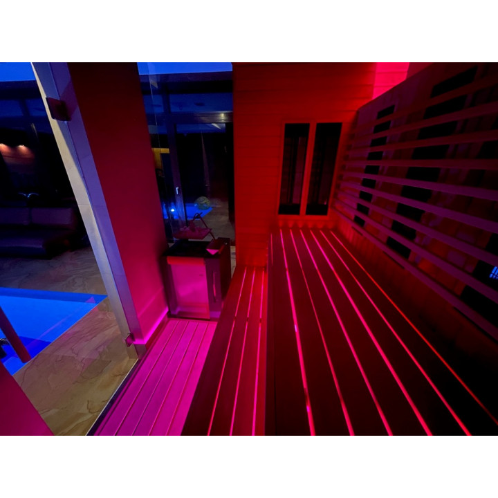 PROJECTEUR LED SAUFLEX RGB, AVEC UNITÉ DE COMMANDE