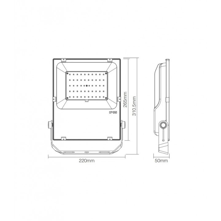 PROJECTEUR LED SAUFLEX RGB, AVEC UNITÉ DE COMMANDE