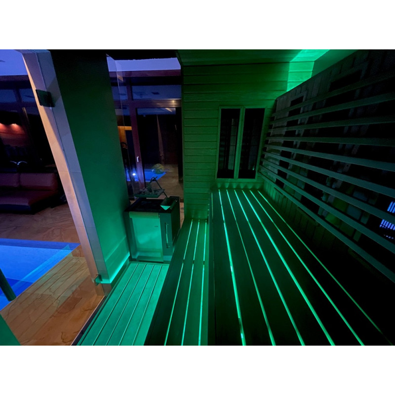 PROJECTEUR LED SAUFLEX RGB, AVEC UNITÉ DE COMMANDE