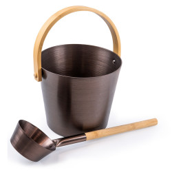 Ensemble seau et louche en aluminium SAUFLEX, violet 