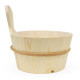 Seau en bois SAWO 4 l et louche 36 cm, pin