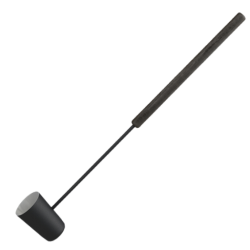 Louche de sauna noire, manche long  Louche de sauna noire, manche long