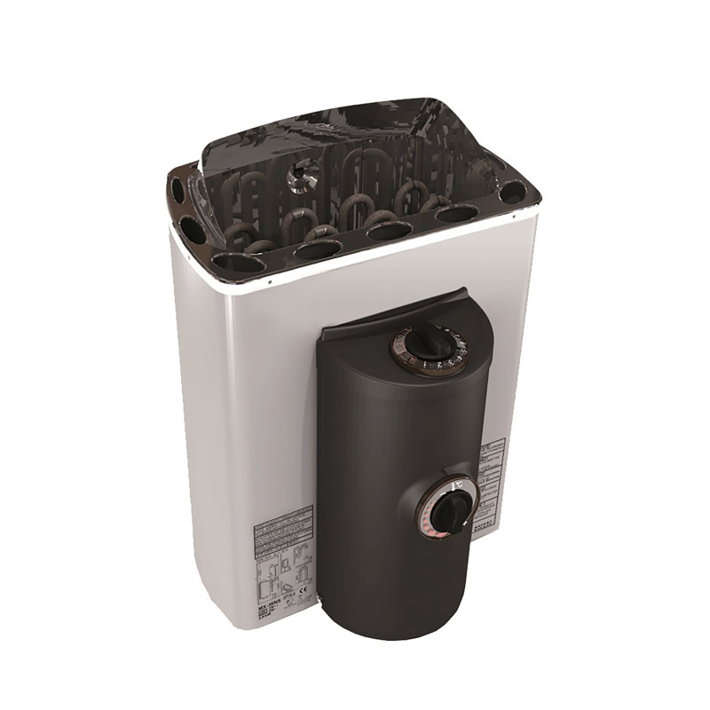 Poêle de sauna électrique – SAWOTEC Mini X Corner 3,6 kW, avec unité de commande