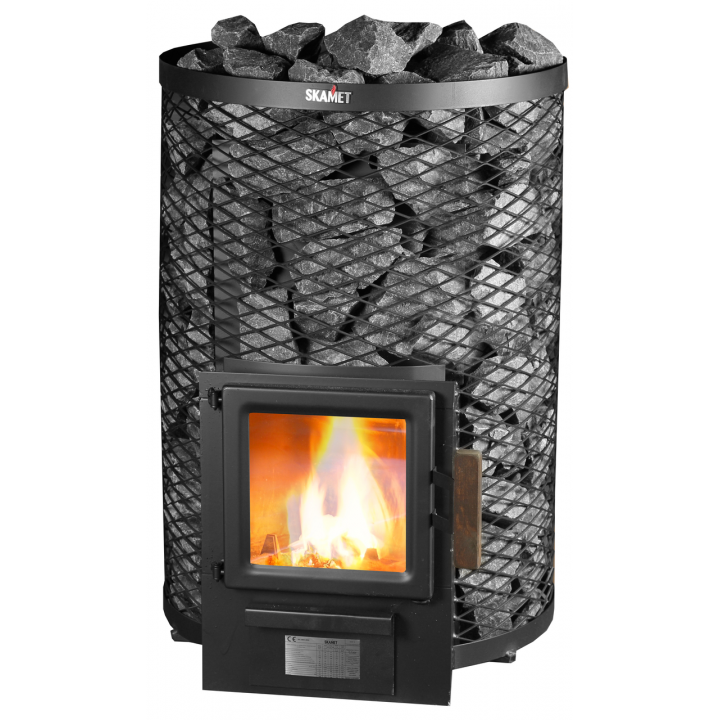 Poêle à bois pour sauna - SKAMET SY120, avec portes vitrées