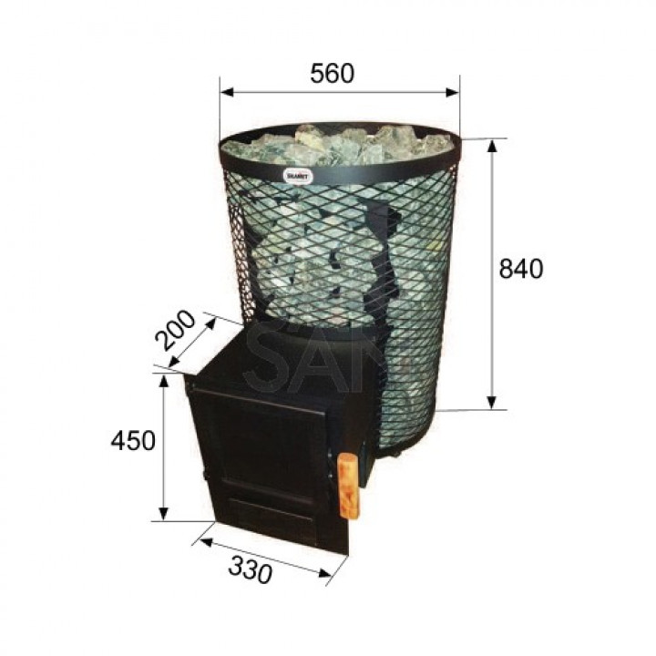 Poêle à bois pour sauna - SKAMET SY220