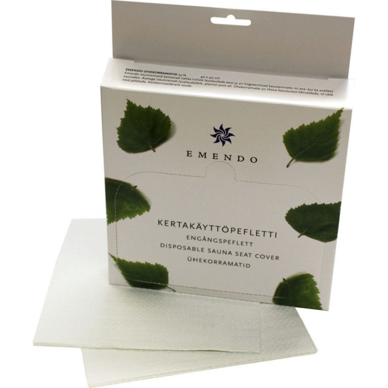Coussinets d'assise pour sauna à usage unique EMENDO, 25 pièces