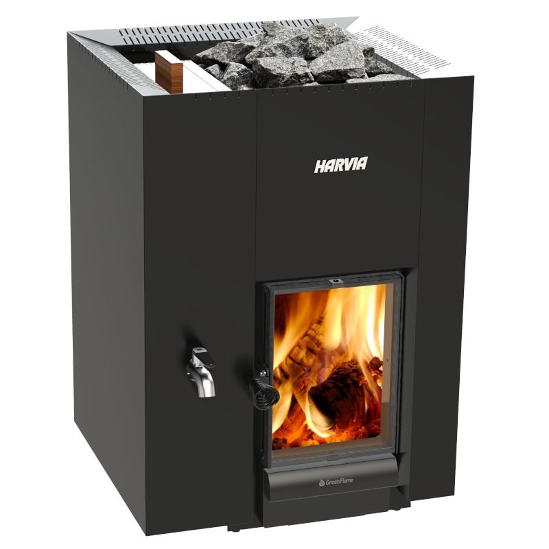 Poêle à bois pour sauna - HARVIA Linear 22 GreenFlame LS