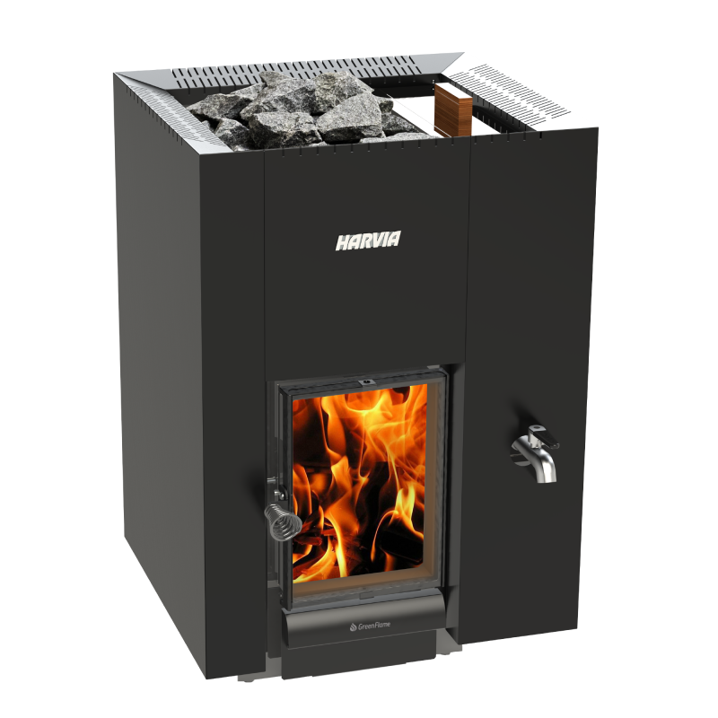 Poêle à bois pour sauna - HARVIA Linear 22 GreenFlame RS