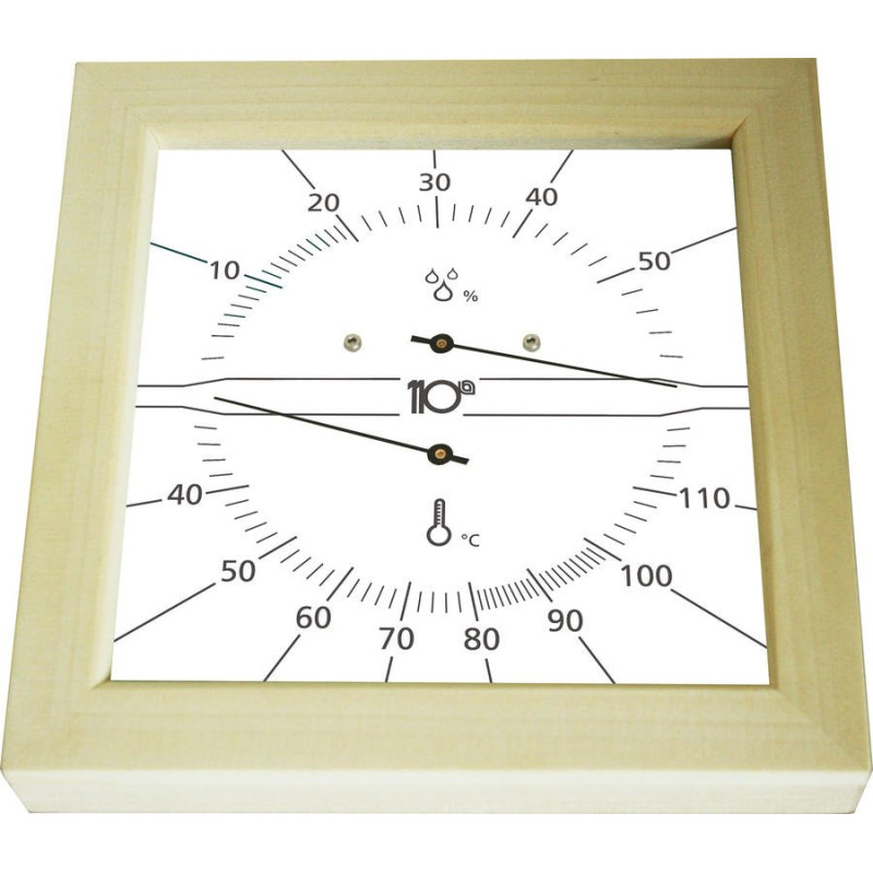 Thermo-hygromètre carré Sentiotec, blanc