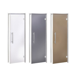 Portes en verre AD BENELUX pour sauna à vapeur, Verre mat  Portes en verre AD BENELUX pour sauna à vapeur, Verre mat