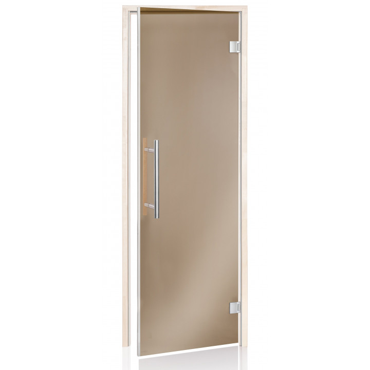 Portes de sauna en verre AD BENELUX, 80 x 200, Aspen, Bronze