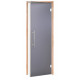 Portes de sauna en verre AD BENELUX, verre mat, 70 x 200 mm, aulne, gris mat