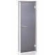 Portes vitrées AD DORY pour sauna vapeur, verre mat, 70 x 200 mm, gris mat