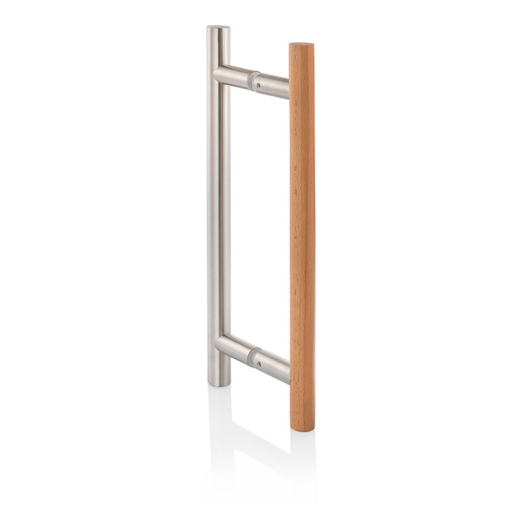 Poignée de porte AD pour portes vitrées AU Mini Premium, bois et acier