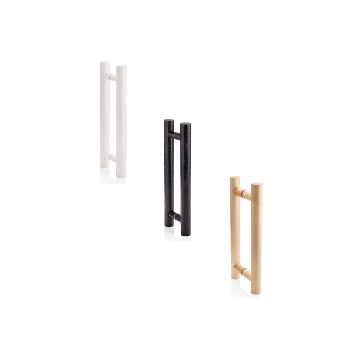 Poignée de porte AD pour portes vitrées L-400, blanche