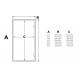 Portes vitrées AD pour sauna vapeur, verre mat, 70 x 210 cm, gris mat