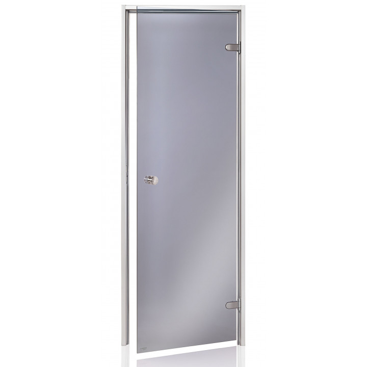 Portes vitrées AD pour sauna vapeur, verre gris, 70 x 190