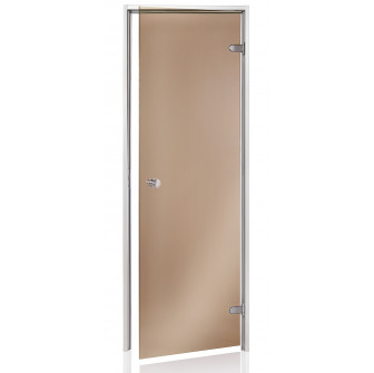 Portes vitrées AD pour sauna vapeur, verre bronze