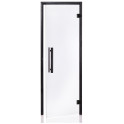 Porte de sauna en verre AD, cadre noir - 1