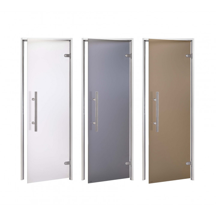 Portes vitrées AD LIGHT pour sauna vapeur, verre mat