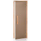 Portes de sauna en verre AD NATURAL, verre mat, 70 x 200, aulne, bronze mat