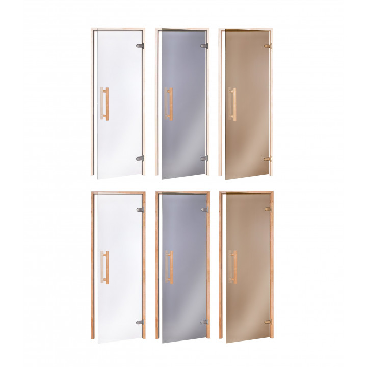 Portes de sauna en verre AD NATURAL