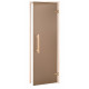 Portes de sauna en verre AD NATURAL, verre mat, 80 x 210 cm, Aspen, bronze mat