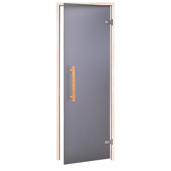 Portes de sauna en verre AD NATURAL, verre mat, 70 x 200, Aspen, gris mat