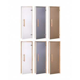 Portes de sauna en verre AD NATURAL, verre mat